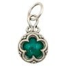 Amuleto Plata Gotland con Aventurina Verde 1,7 x 1,1 cm